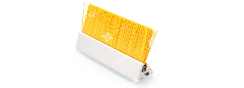 黃顏色還有阻燃功能的自動(dòng)扶梯兩側(cè)的毛刷你見過嗎？【傲群刷業(yè)】