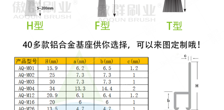 尼龍鋁合金條刷 尼龍鋁合金條刷